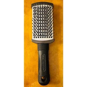 Vintage Vidal Sassoon Large Hair Brush Vented Brush Black Silver Rare Hairbrush